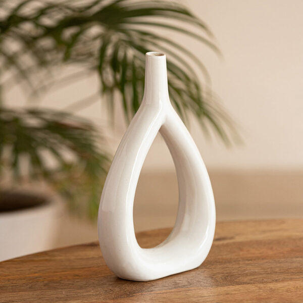 'Aeolus Modern' Decorative Ceramic Vase (Handglazed Studio Pottery, 28.2 cm)