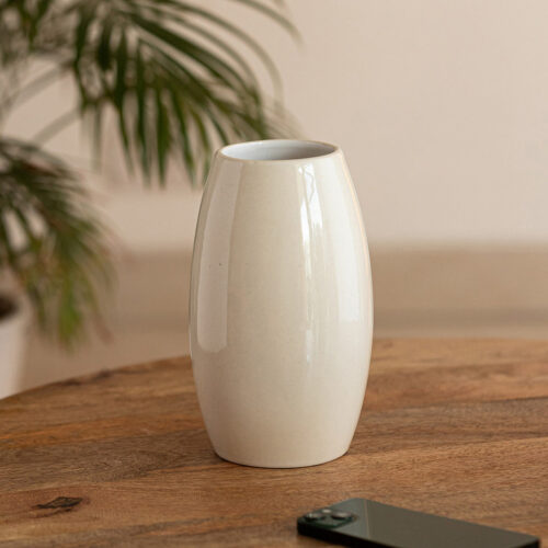 'Barrel Modern' Decorative Ceramic Vase (Handglazed Studio Pottery, 21.1 cm) 'Barrel Modern' Decorative Ceramic Vase (Handglazed Studio Pottery, 21.1 cm)