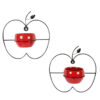 Clémence Iron Planter (Red) - Set Of Two