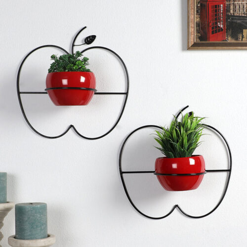 Clémence Iron Planter (Red) - Set Of Two