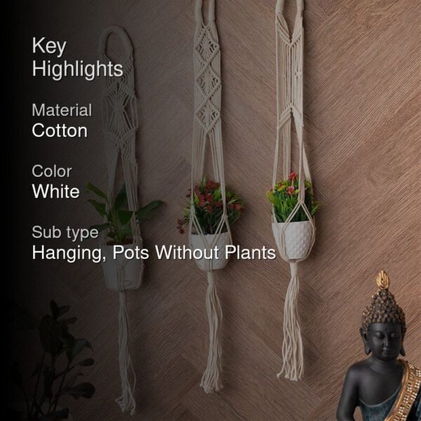 Cosette Macrame Planter - Set Of Three Cosette Macrame Planter - Set Of Three