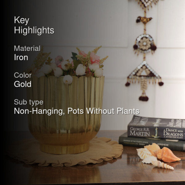 Cosie Coral Planter - Gold Cosie Coral Planter - Gold