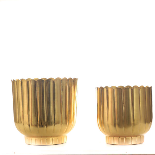 Cosie Coral Planter (Gold) - Set Of Two Cosie Coral Planter (Gold) - Set Of Two
