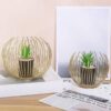Crown Wrap Planter With Faux Plant - Set Of Two