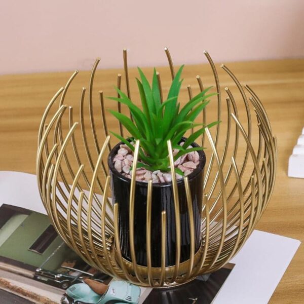 Crown Wrap Planter With Faux Plant - Set Of Two Crown Wrap Planter With Faux Plant - Set Of Two