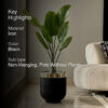 Ebla Iron Planter - Black