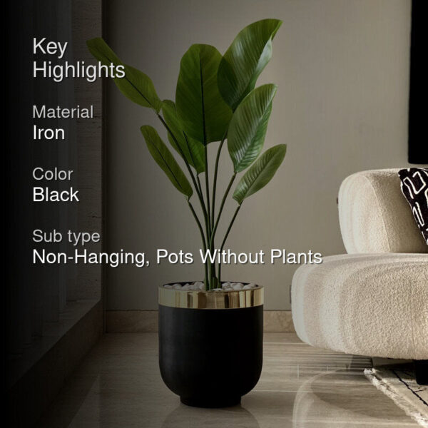 Ebla Iron Planter - Black Ebla Iron Planter - Black