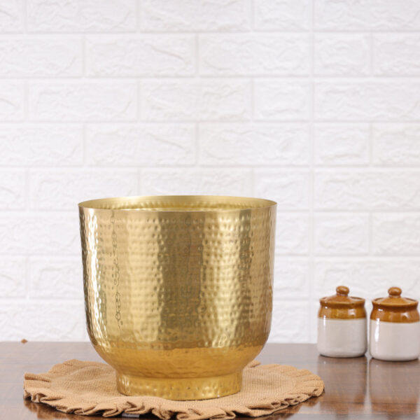 Edo Hammered Golden Planter - Gold Edo Hammered Golden Planter - Gold