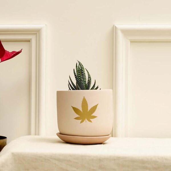 Gold Leaf Planter Gold Leaf Planter
