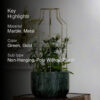 Golden Mesh Eartha Planter - Green
