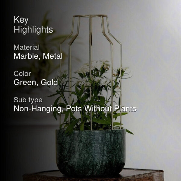 Golden Mesh Eartha Planter - Green Golden Mesh Eartha Planter - Green