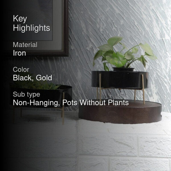 Gouyen Gaya Planter (Black) - Set Of Two Gouyen Gaya Planter (Black) - Set Of Two