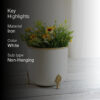 Hallo Metal Hammered Planter