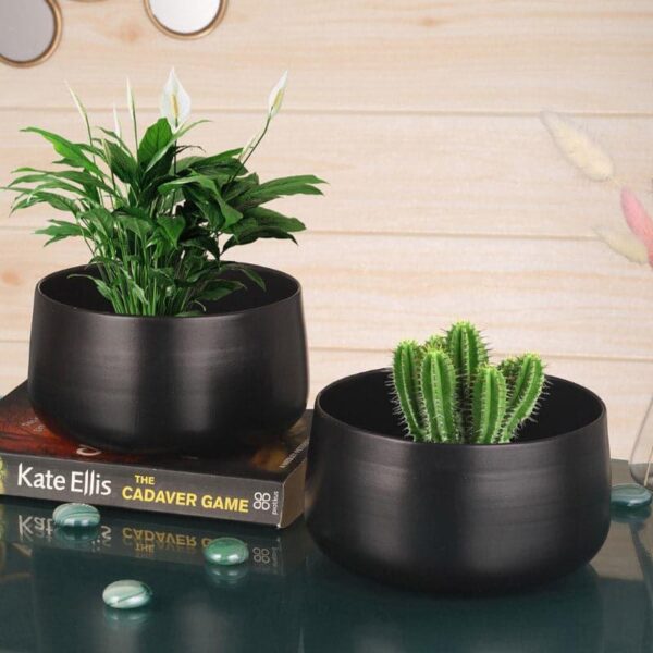 Helena Hue Planter (Black) - Set Of Two Helena Hue Planter (Black) - Set Of Two