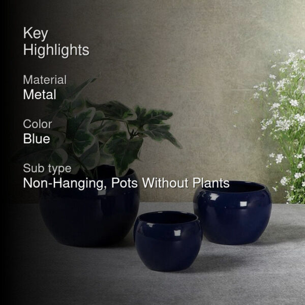 Ivera Dune Planter (Blue) - Set Of Three Ivera Dune Planter (Blue) - Set Of Three
