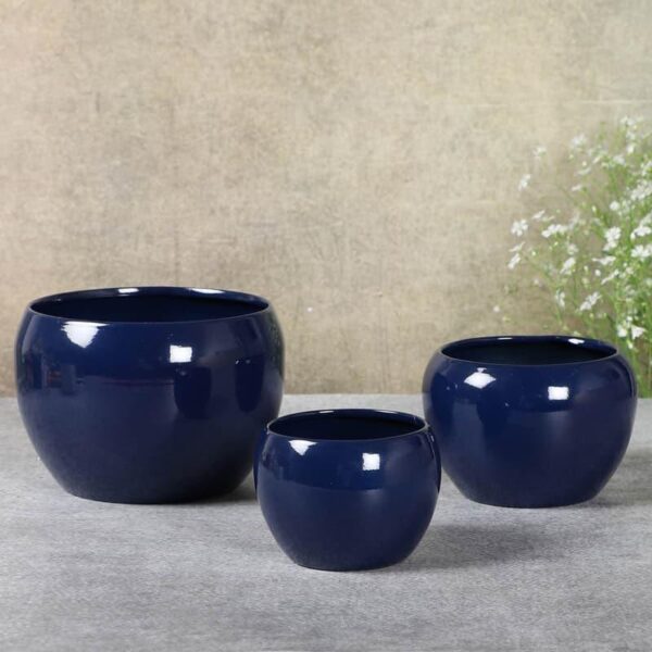 Ivera Dune Planter (Blue) - Set Of Three Ivera Dune Planter (Blue) - Set Of Three