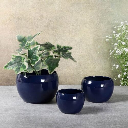 Ivera Dune Planter (Blue) - Set Of Three
