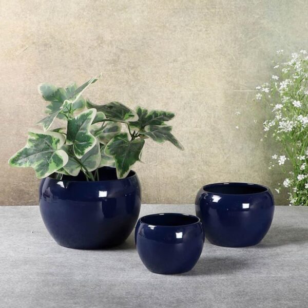 Ivera Dune Planter (Blue) - Set Of Three Ivera Dune Planter (Blue) - Set Of Three
