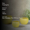 Ivera Dune Planter (Yellow) - Set Of Three
