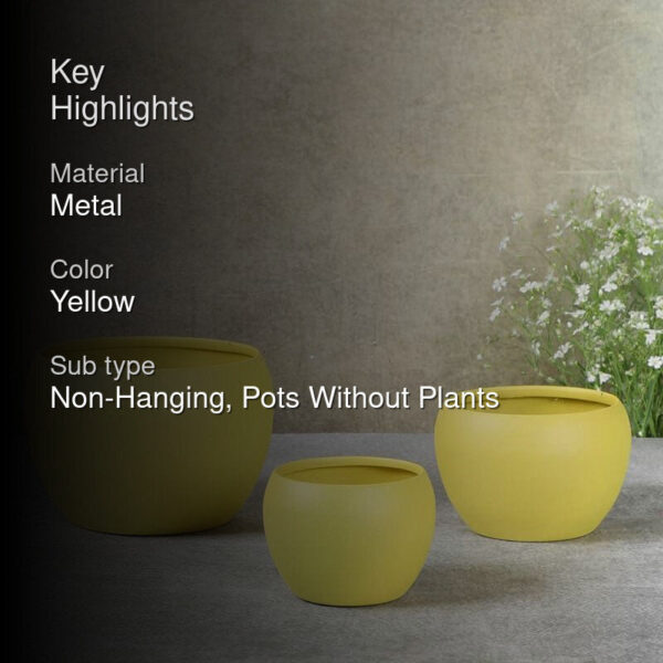 Ivera Dune Planter (Yellow) - Set Of Three Ivera Dune Planter (Yellow) - Set Of Three