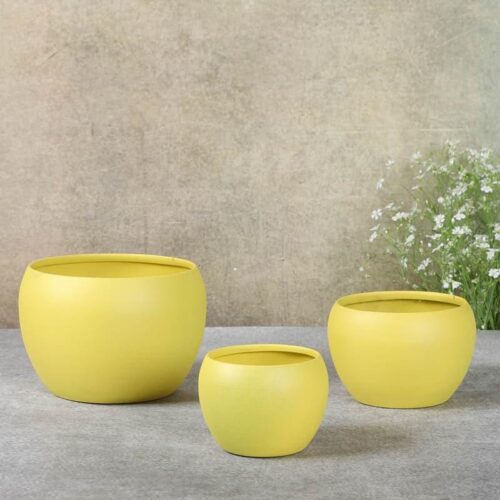 Ivera Dune Planter (Yellow) - Set Of Three