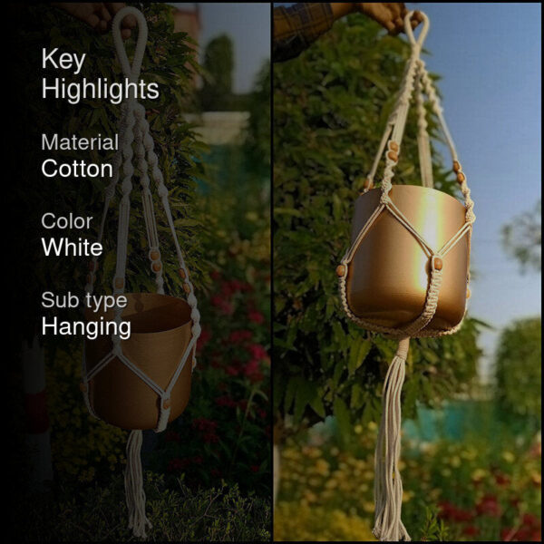 Lasya Macrame Planter - Set Of Three Lasya Macrame Planter - Set Of Three