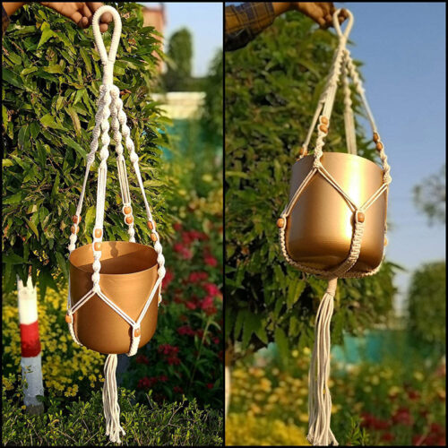 Lasya Macrame Planter - Set Of Three