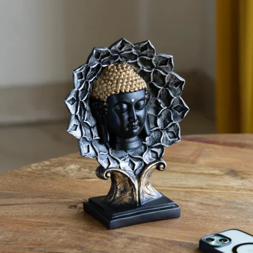 'Meditating Buddha' Decorative Showpiece Figurine Sculpture (Resin, Handcrafted, 26.5 cm)