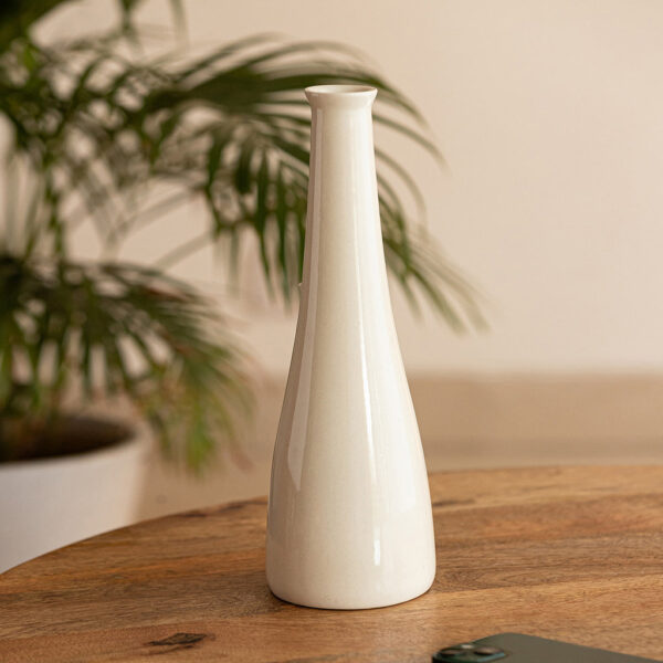 'Minimalistic Elevated' Decorative Ceramic Vase (Handglazed Studio Pottery, 33.8 cm)