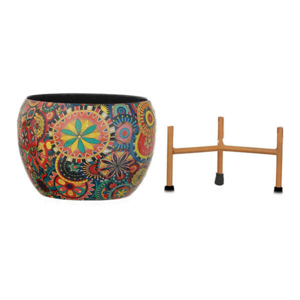 Mithuna Ethnic Handcrafted Planter With Stand - Four Piece Set Mithuna Ethnic Handcrafted Planter With Stand - Four Piece Set
