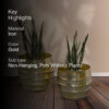 Moha Iron Planter - Gold