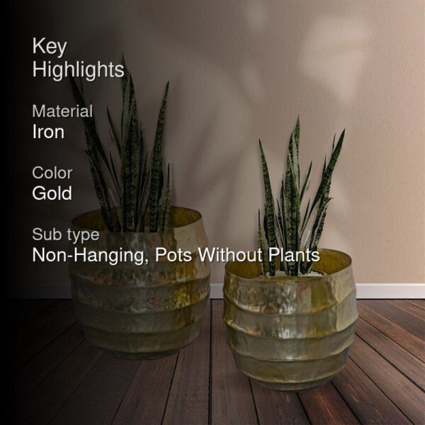 Moha Iron Planter - Gold Moha Iron Planter - Gold