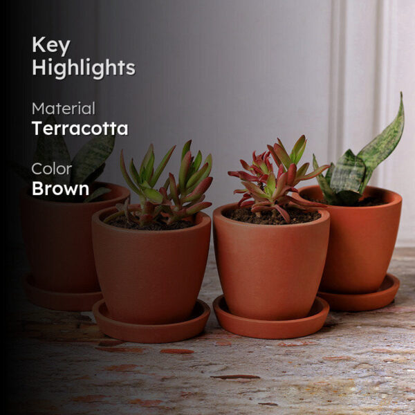 Mud Haus Terracotta Planter - Set Of Four Mud Haus Terracotta Planter - Set Of Four