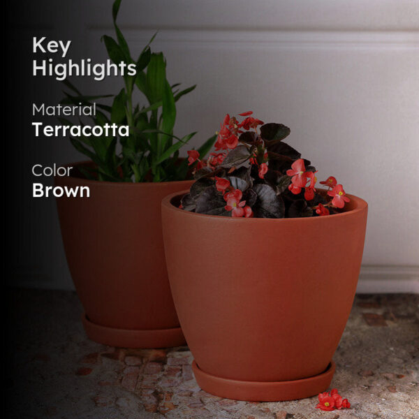 Mud Haus Terracotta Planter - Set Of Two Mud Haus Terracotta Planter - Set Of Two