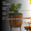 Nicolette Metal Planter - Medium