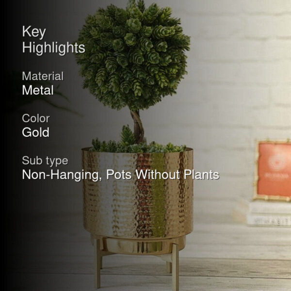 Nicolette Metal Planter - Set Of Two Nicolette Metal Planter - Set Of Two