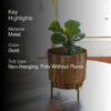 Nicolette Metal Planter - Small