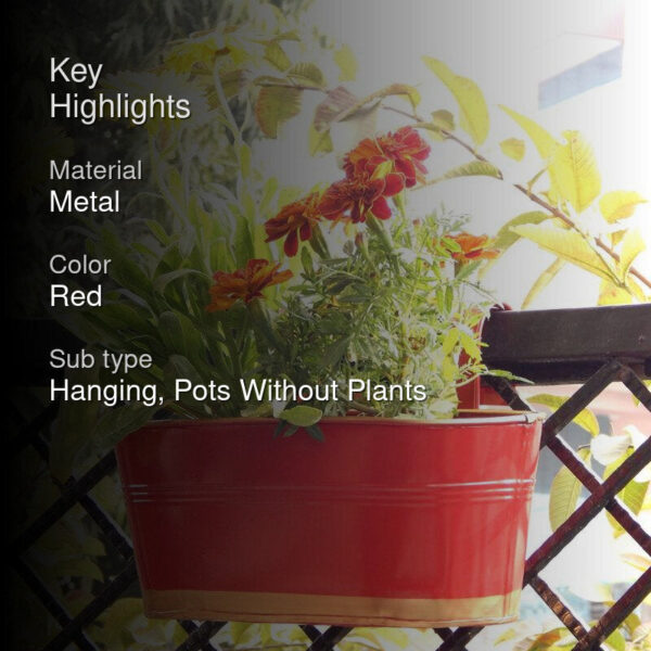 Norva Hanging Planter (Red) - Set Of Six Norva Hanging Planter (Red) - Set Of Six