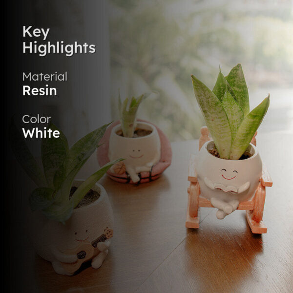 Plant Buddies Resin Planter - Set Of Three Plant Buddies Resin Planter - Set Of Three