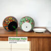 Rustic Fusion Planter With Plate - Set Of Two