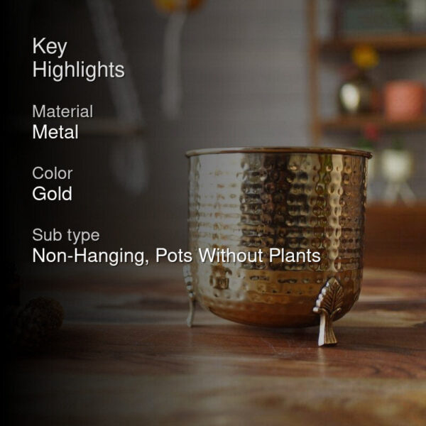 Shaera Metal Planter - Gold Shaera Metal Planter - Gold
