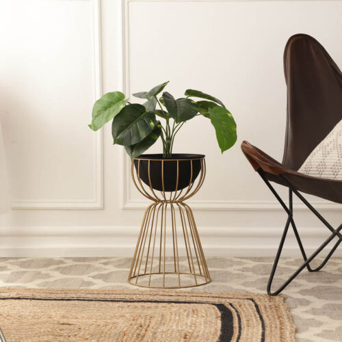 Tejasvi Floor Planter (Black) - Medium