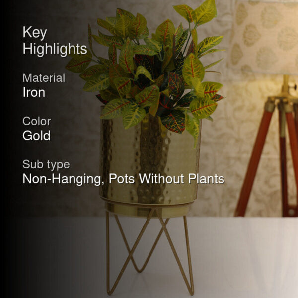 Teodora Hammered Planter - Gold Teodora Hammered Planter - Gold