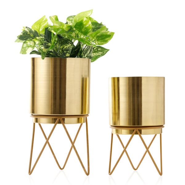 Teodora Planter (Gold) - Set Of Two Teodora Planter (Gold) - Set Of Two