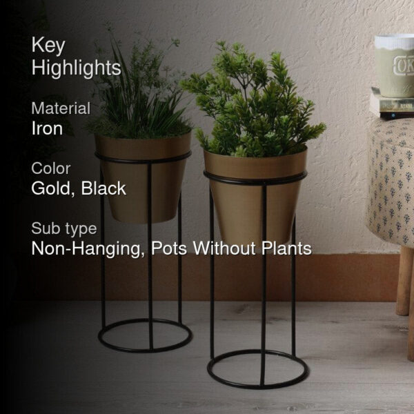 Tiyara Floor Planter - Set Of Two Tiyara Floor Planter - Set Of Two
