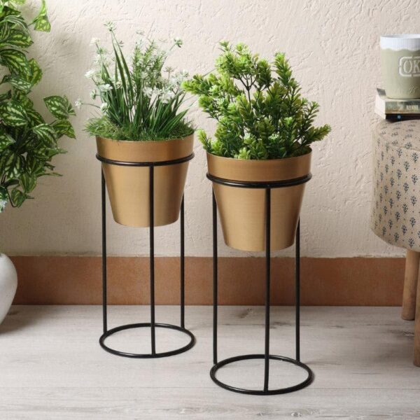 Tiyara Floor Planter - Set Of Two Tiyara Floor Planter - Set Of Two