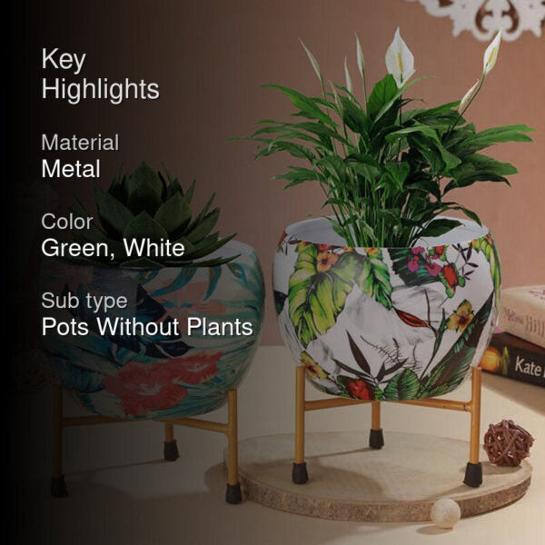 Tropical Tweet Handcrafted Planter With Stand - Four Piece Set Tropical Tweet Handcrafted Planter With Stand - Four Piece Set