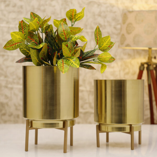 Vida Ember Planter (Gold) - Set Of Two Vida Ember Planter (Gold) - Set Of Two
