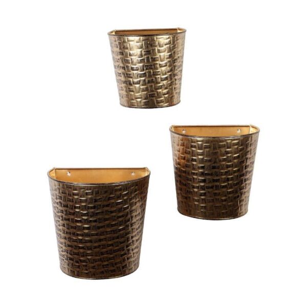 Virika Vasa Planter (Gold) - Set Of Three Virika Vasa Planter (Gold) - Set Of Three