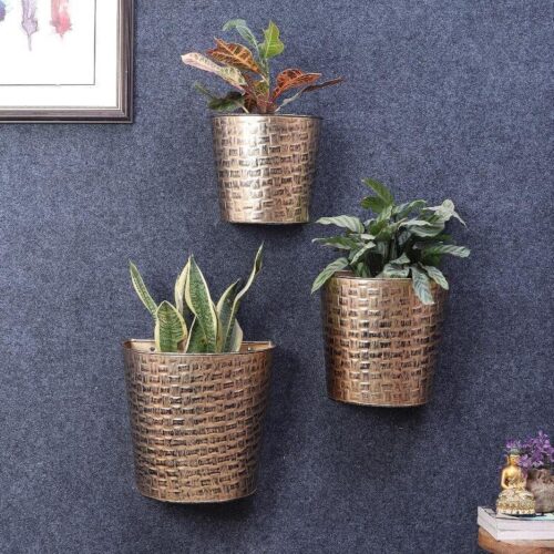 Virika Vasa Planter (Gold) - Set Of Three